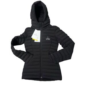 NWT Lululemon Pack It Down Jacket Size 2 Black 700 Gray Hawk Golf Club (FLAWS)